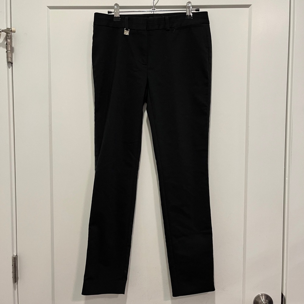 Karl Lagerfeld Paris Womens Black Slim Leg Dress Pants Trousers Size 2